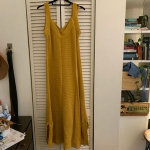 Yellow/Mustard Maxi Knit Dress Zara - Size L